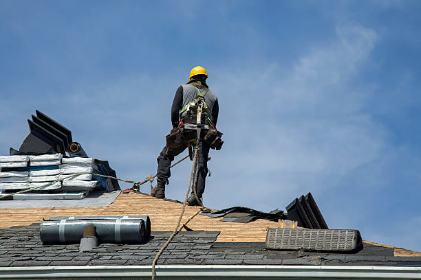 Professional Roof Installation technician working in Warfield, VA